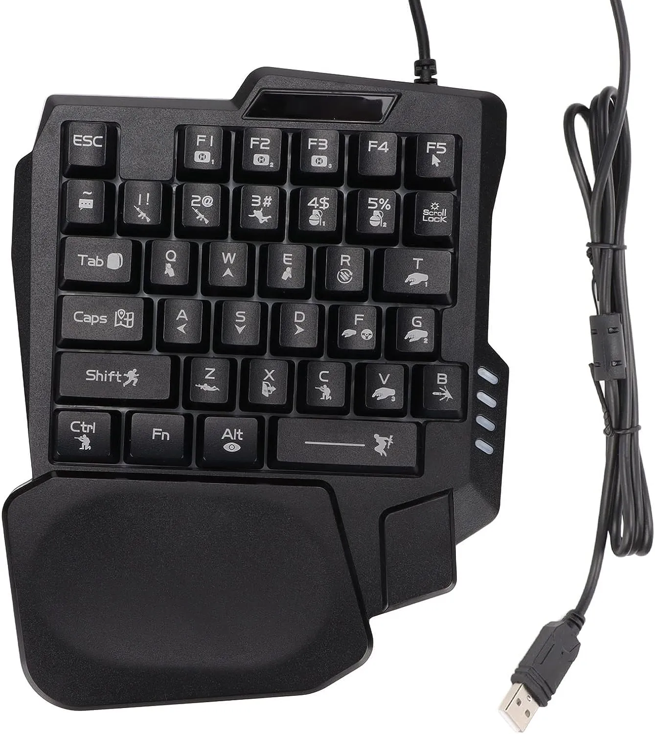 Colorful One-handed Gaming Keyboard