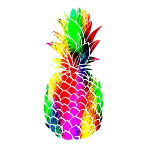 Colorful Pineapple Graphic Decal