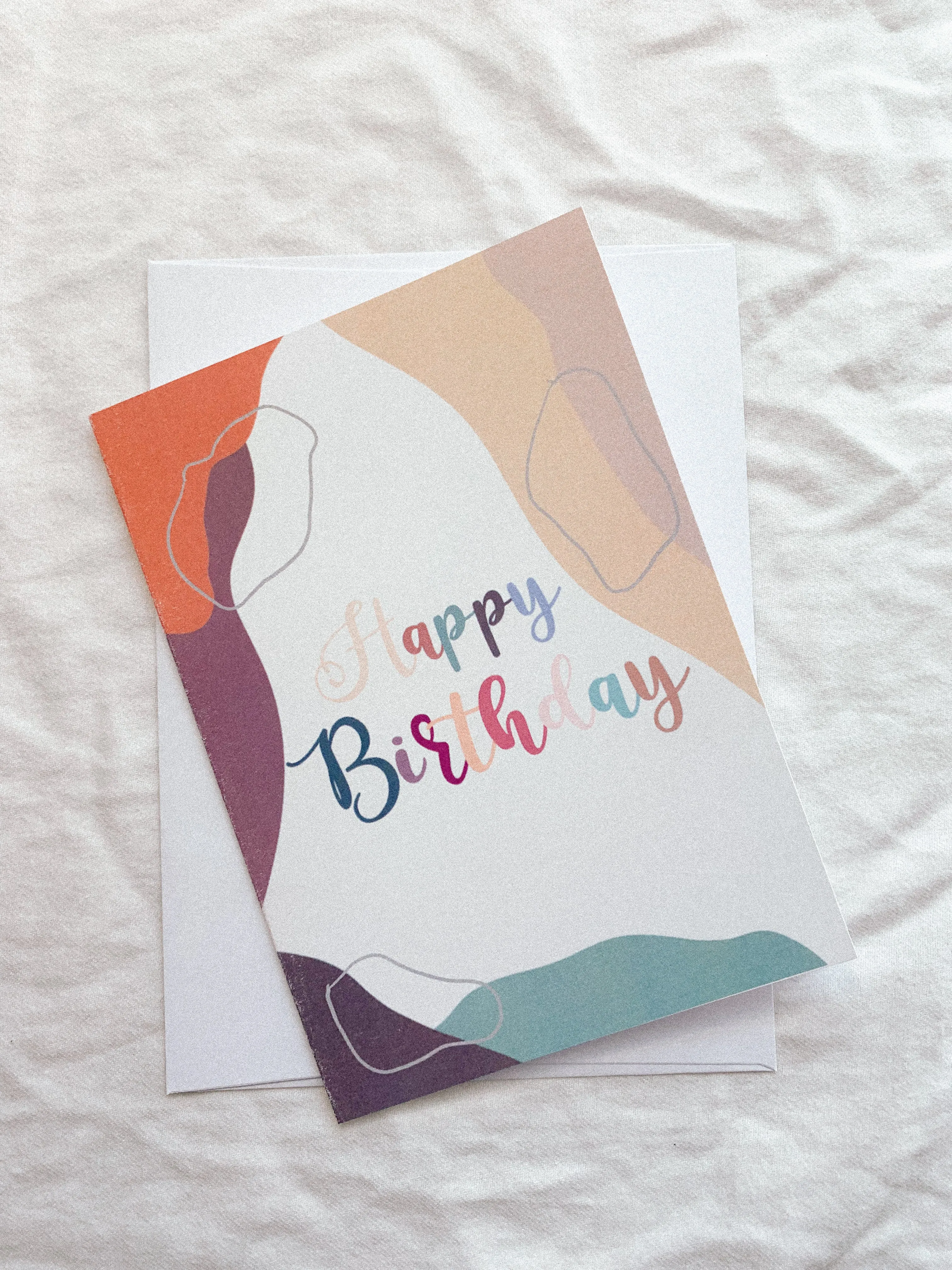 Colorful "Happy Birthday" Greeting Card