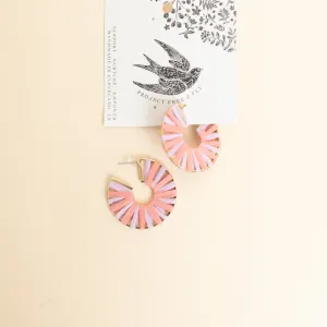 Colorful Raffia Hoop Earrings