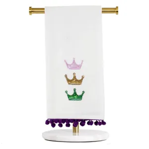 Colorful Sequin Crowns Hand Towel