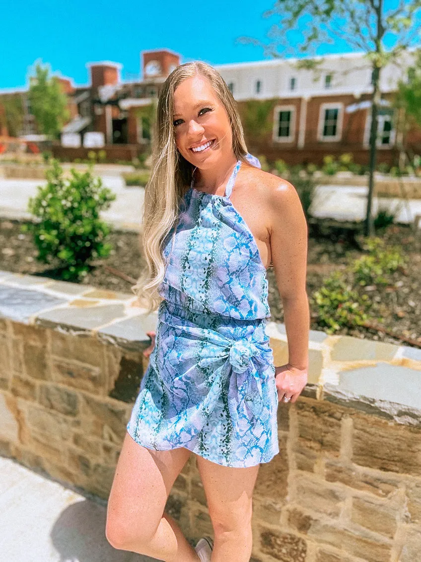 Colorful Snakeskin Dress