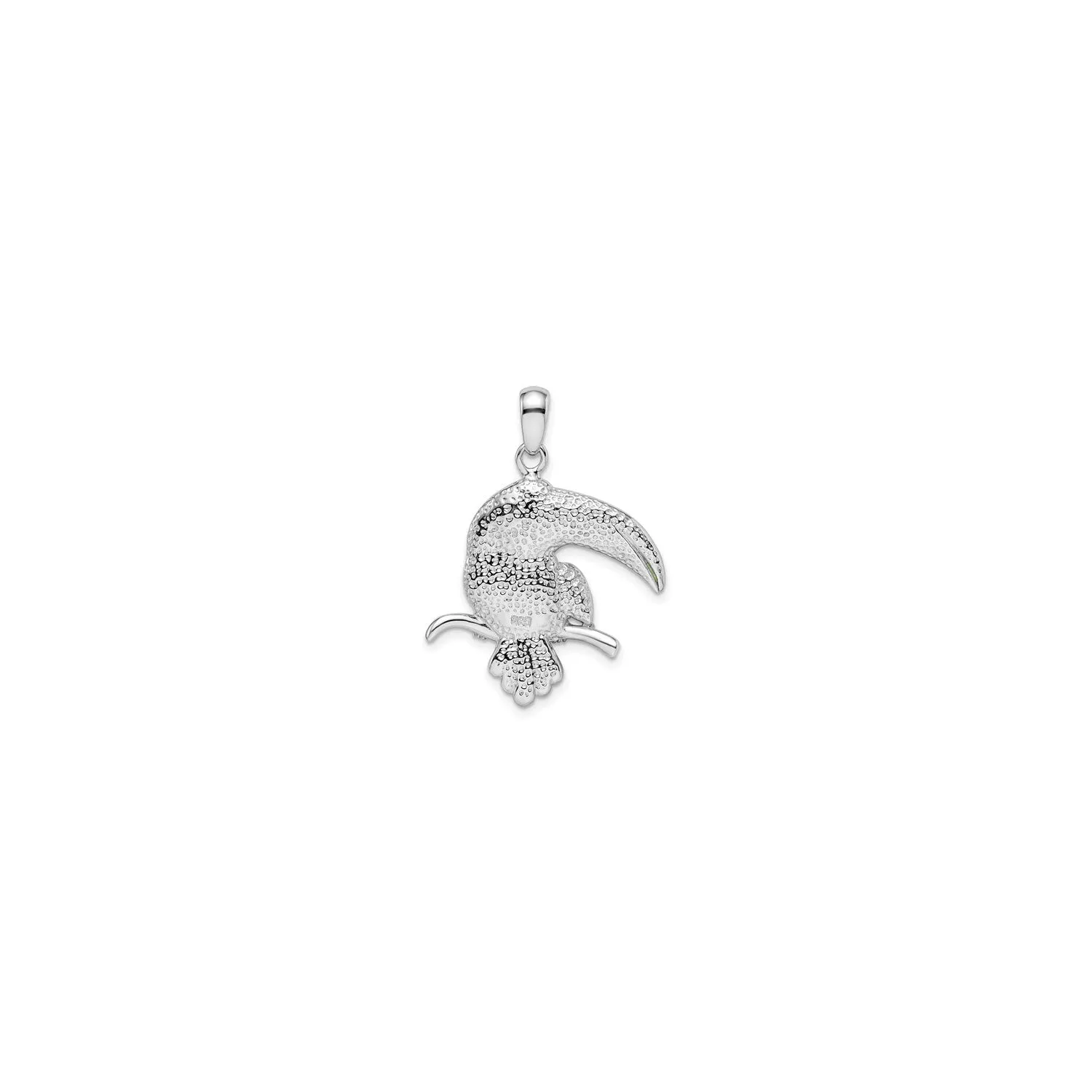 Colorful Toucan Bird Pendant (Silver)