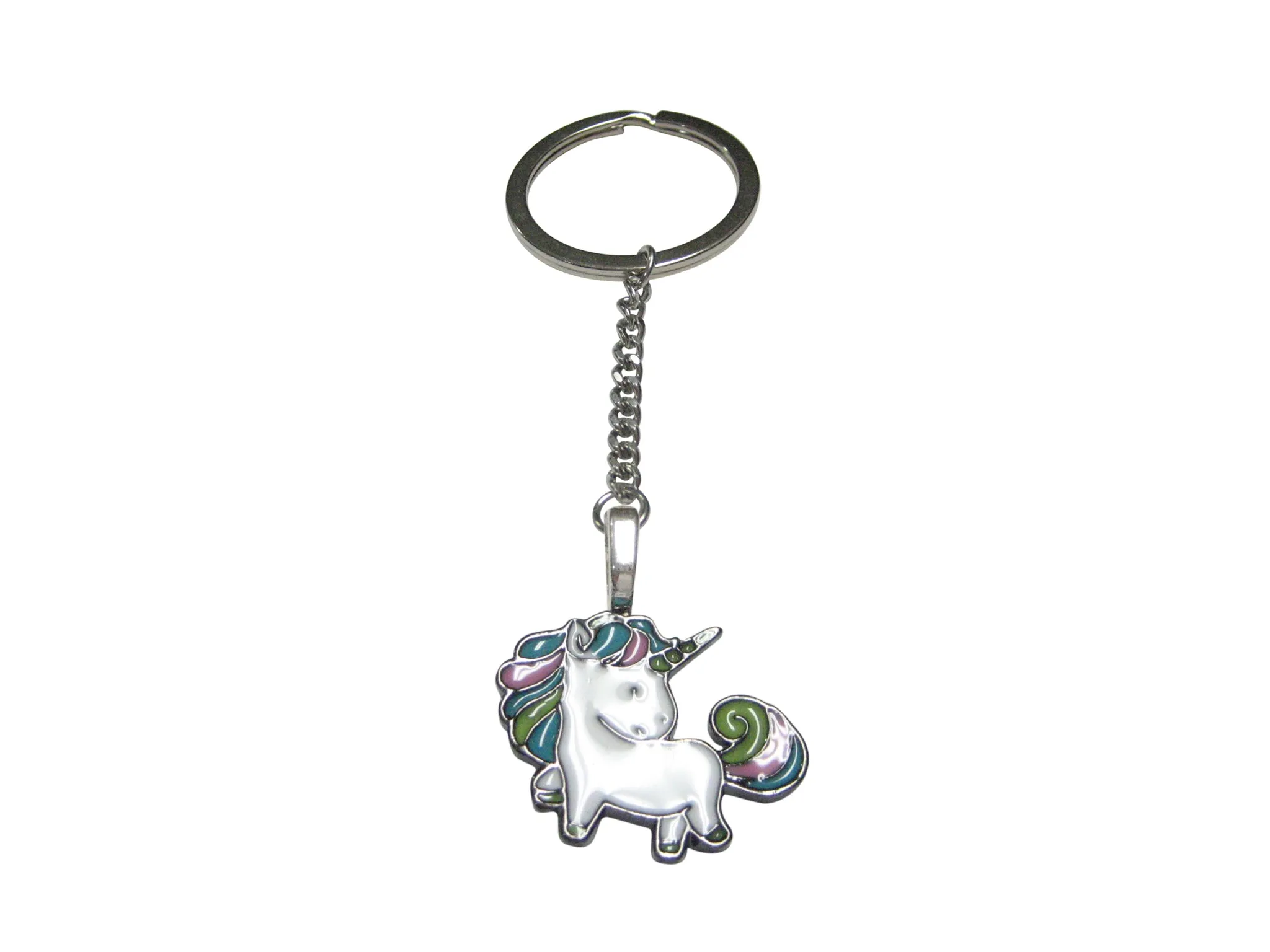 Colorful Unicorn Pendant Keychain