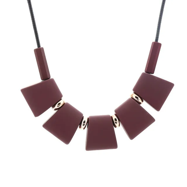 Colorful Wood Beads Necklace
