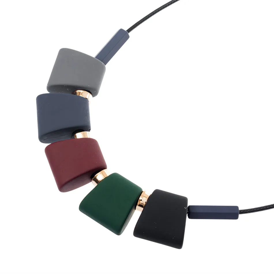 Colorful Wood Beads Necklace