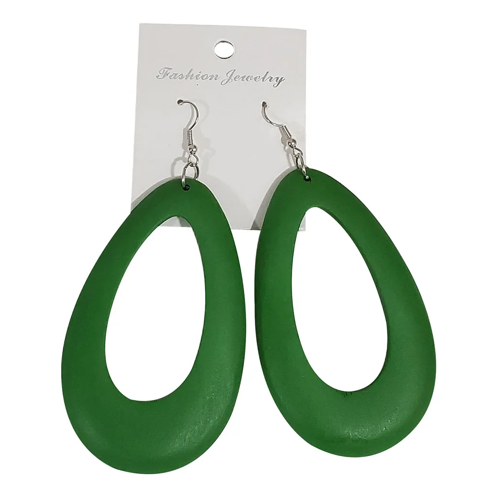 Colorful Wood Earrings