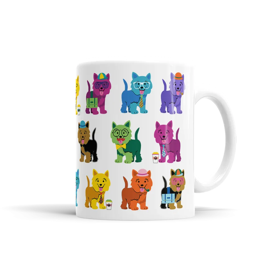 Colorful Yorkie Mug