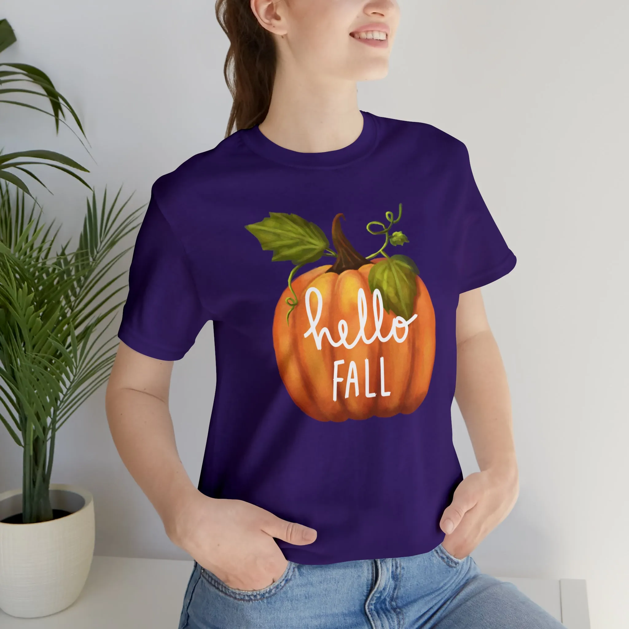 Copy of Hello Fall Shirt, Autumn Pumpkin Shirt , Pumpkin Spice Tee, Funny Pumpkin T-Shirt, Womens Fall Season Shirt