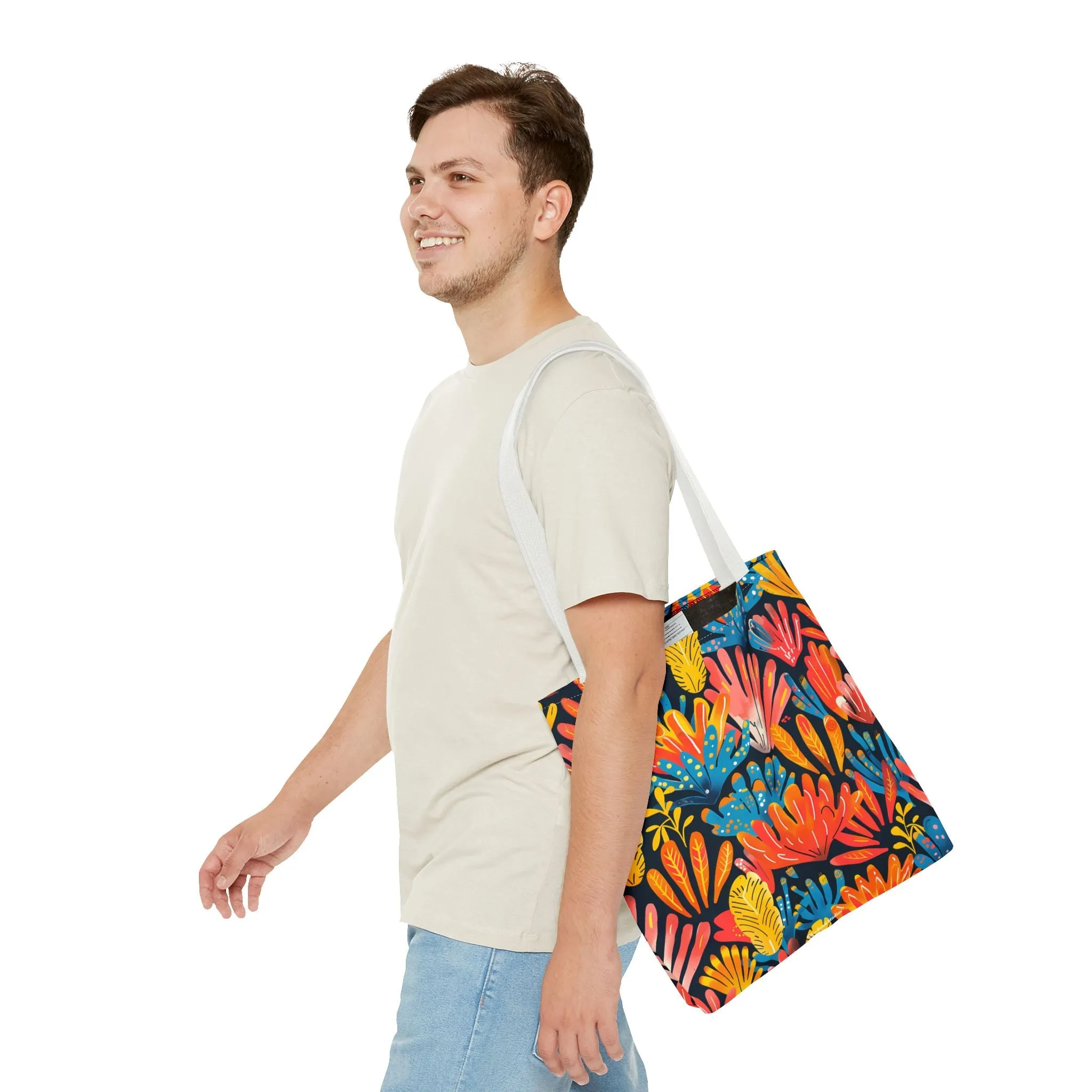 Coral Plume Tote Bag - Carry a Splash of Whimsy with Coral Plume! Available in 3 sizes.