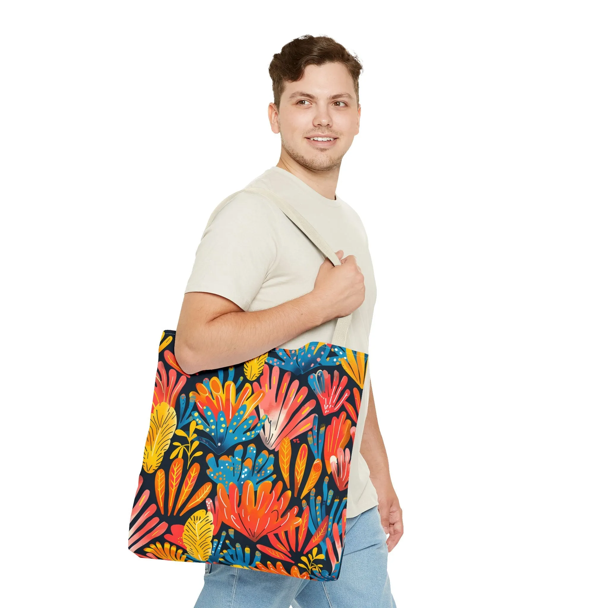 Coral Plume Tote Bag - Carry a Splash of Whimsy with Coral Plume! Available in 3 sizes.