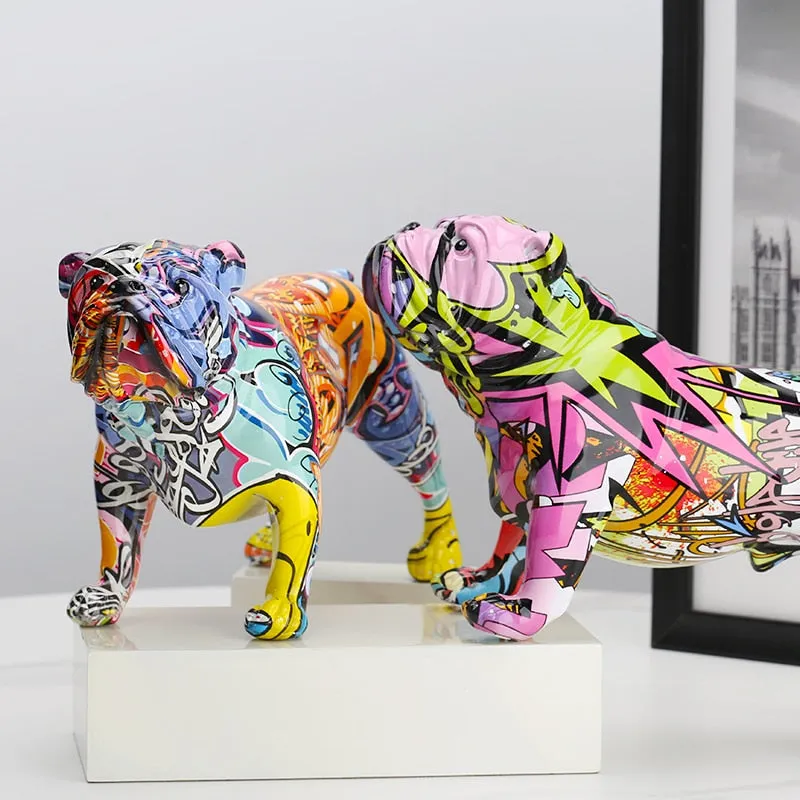 Creative Colorful Bulldog Home Decorations
