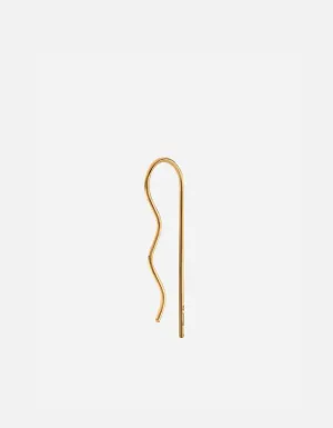 Curve Threader Earring, Gold Vermeil