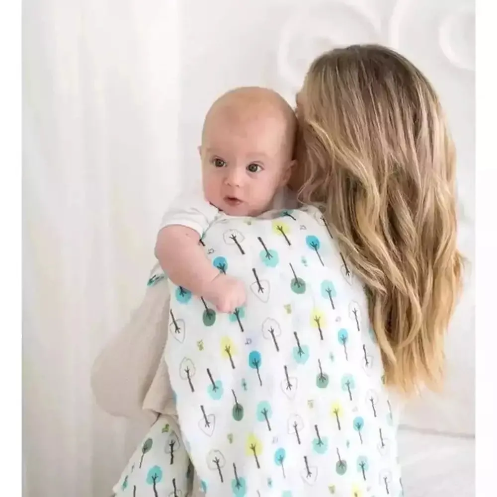 Cute and Calm Marquisette Swaddle Blanket - blue
