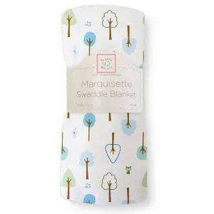 Cute and Calm Marquisette Swaddle Blanket - blue