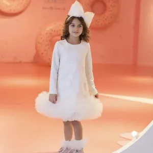Daga - Feather Tutu Dress - Cream