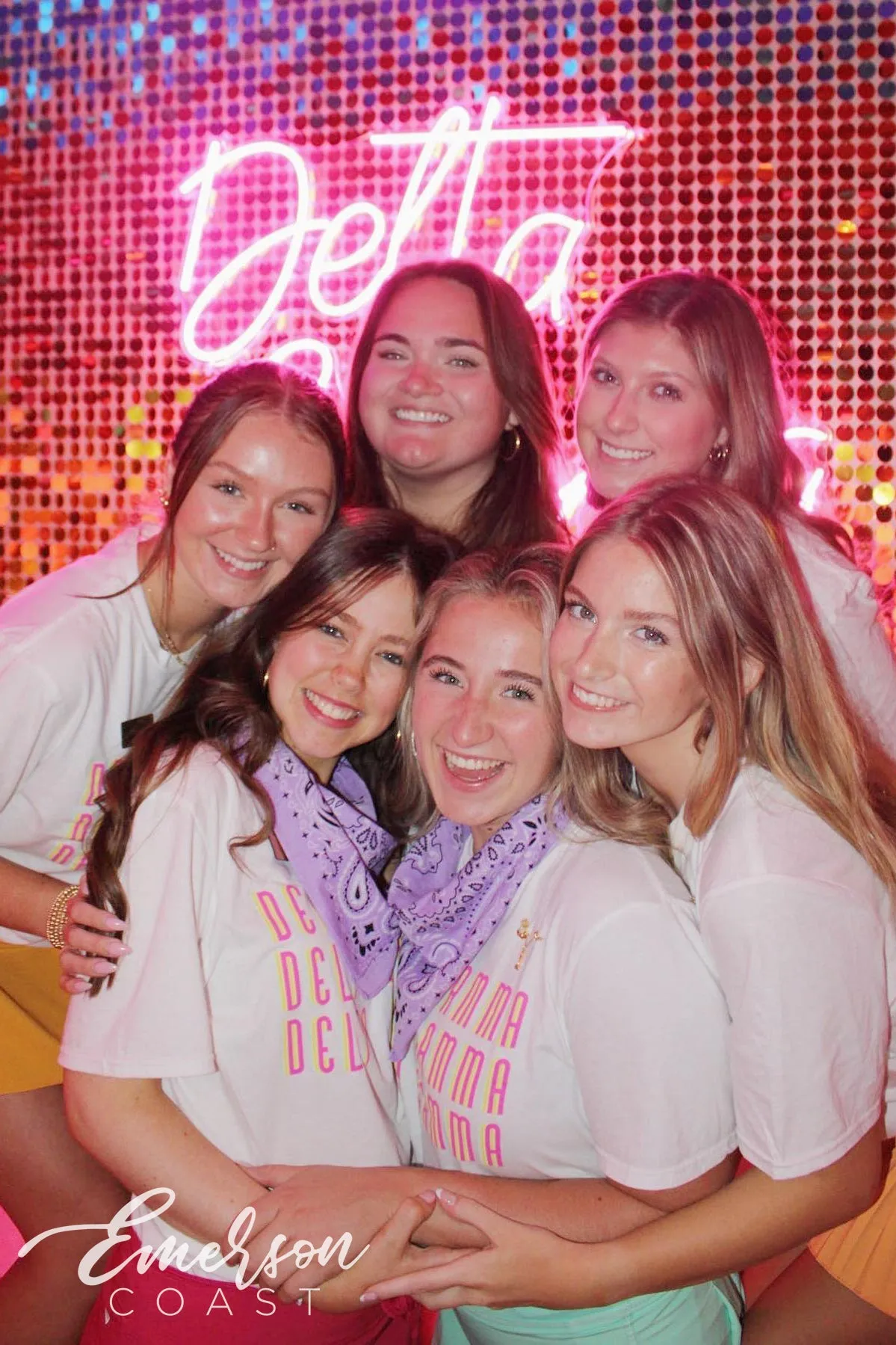 Delta Gamma Colorful Neon Sisterhood Tee