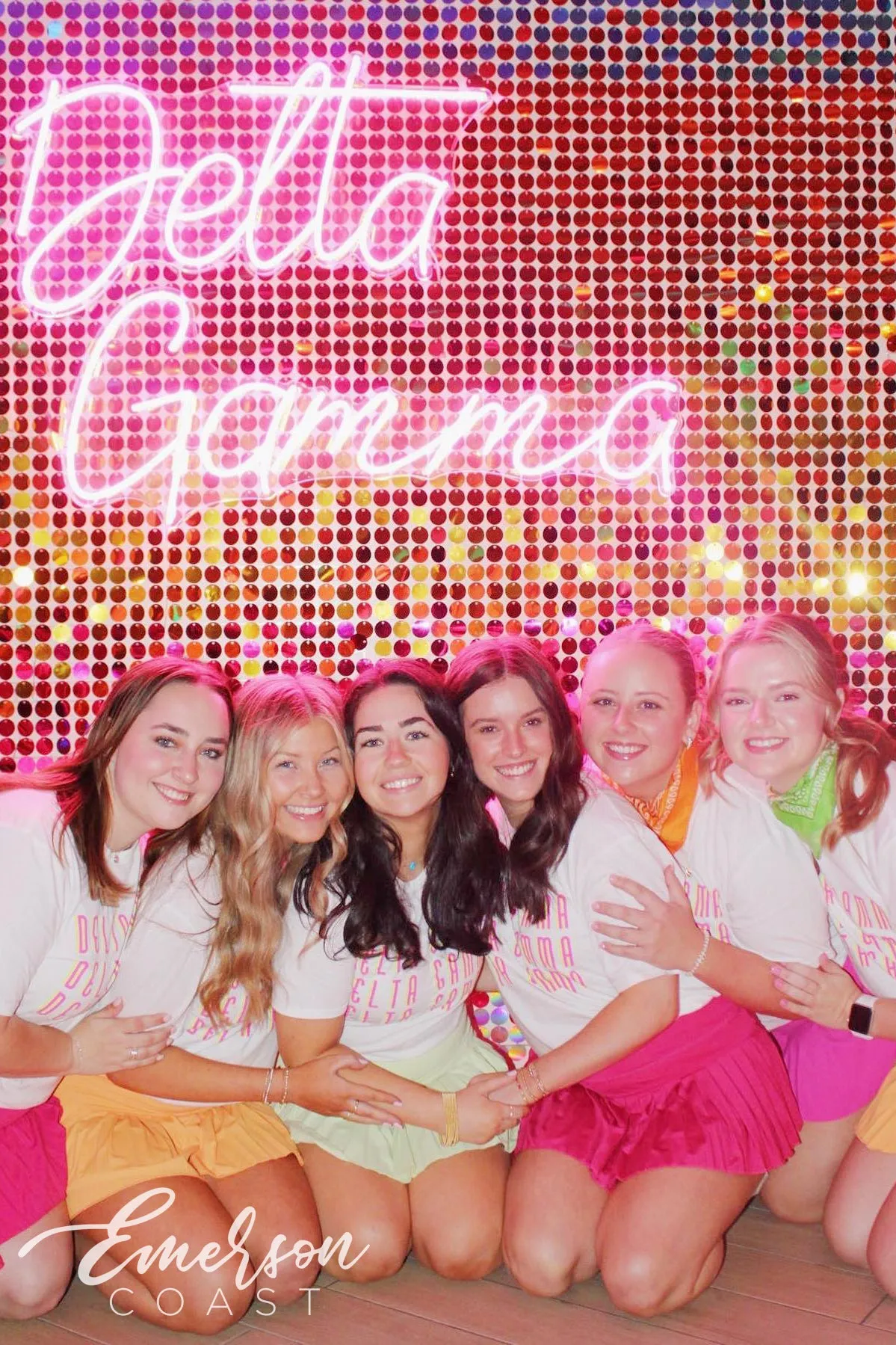 Delta Gamma Colorful Neon Sisterhood Tee