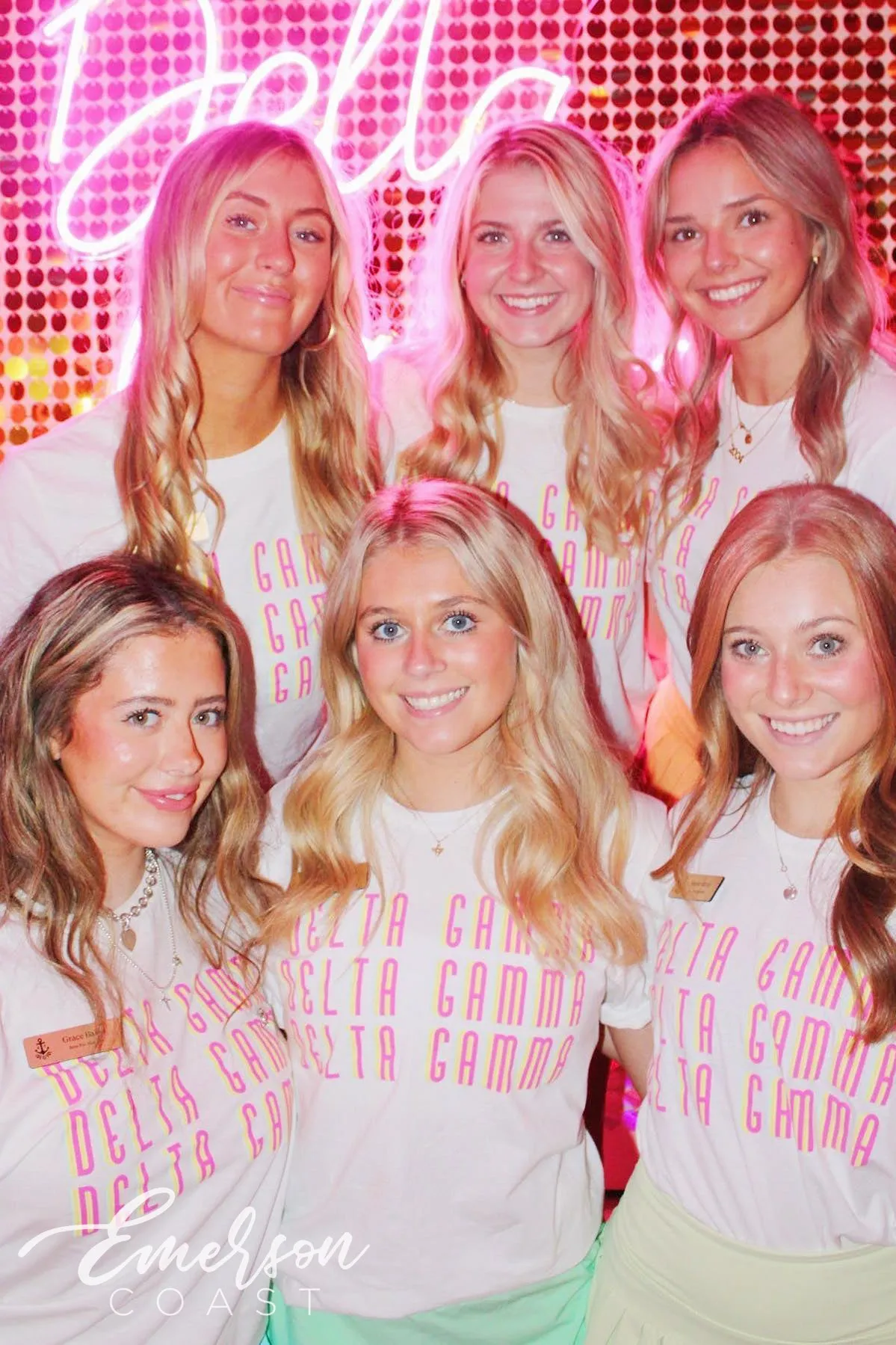 Delta Gamma Colorful Neon Sisterhood Tee