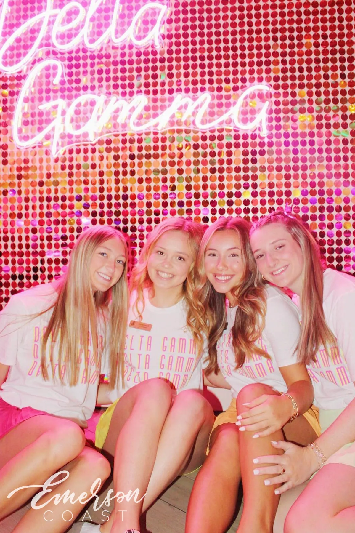 Delta Gamma Colorful Neon Sisterhood Tee
