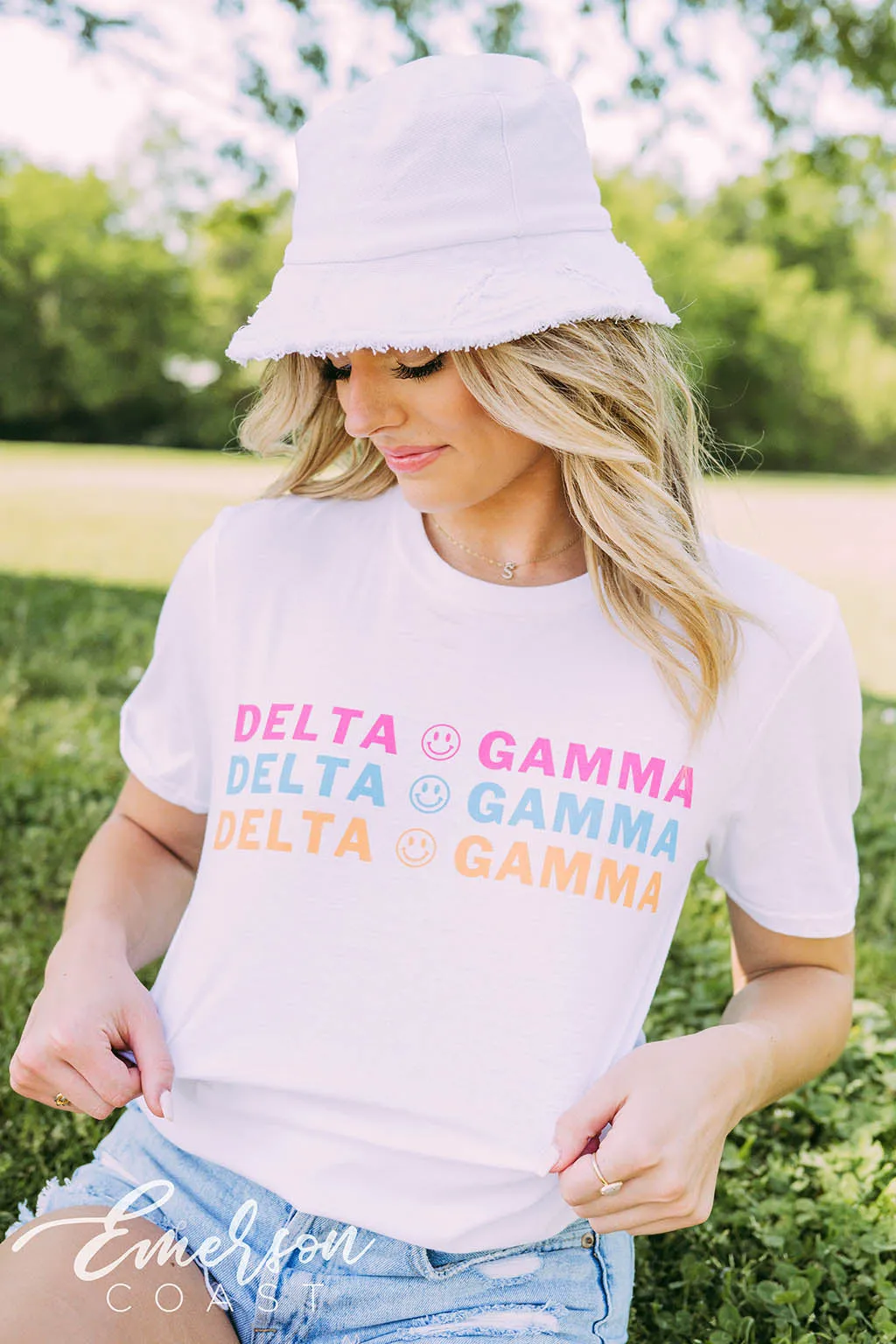 Delta Gamma Recruitment Smiley Face Tee