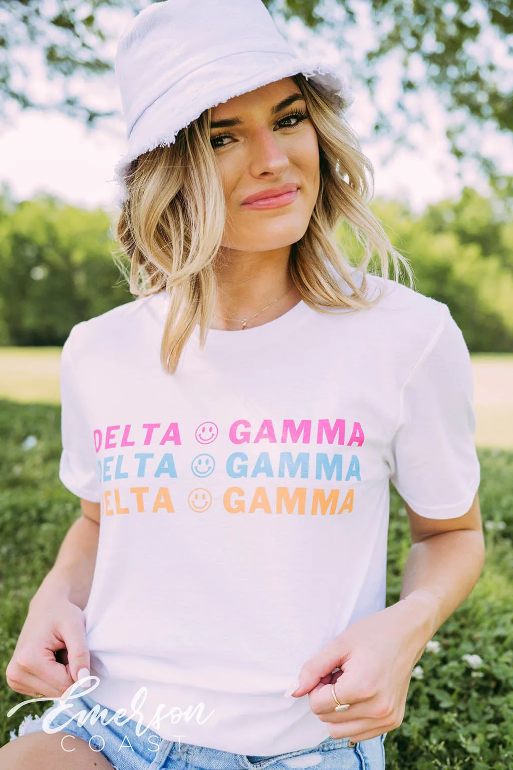 Delta Gamma Recruitment Smiley Face Tee
