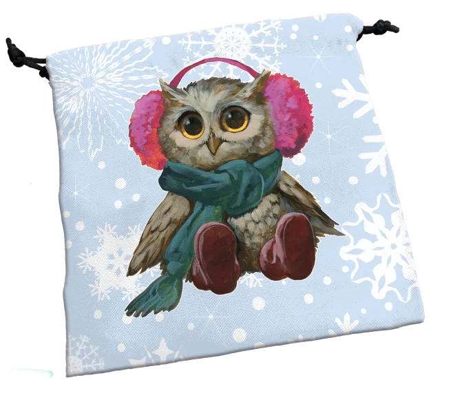 Deluxe Dice Bag Festive Owls