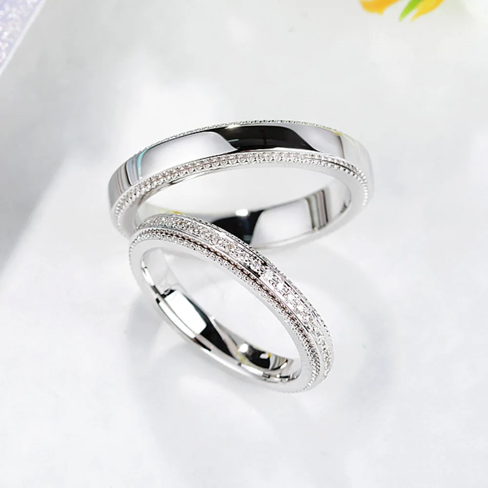 Diamond Full Eternity Spinner Matching Couple Bands