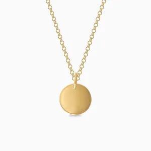 Dije Colorful en oro amarillo de 18K placa circular
