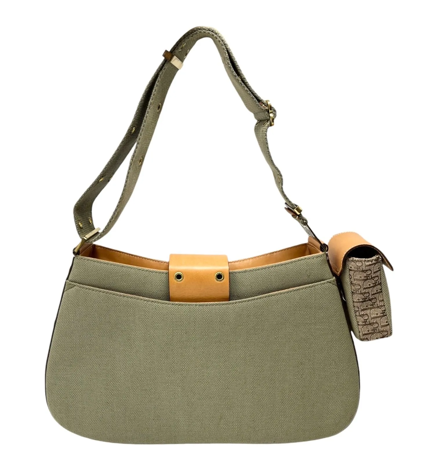 Dior Army Green   Tan Columbus Bag
