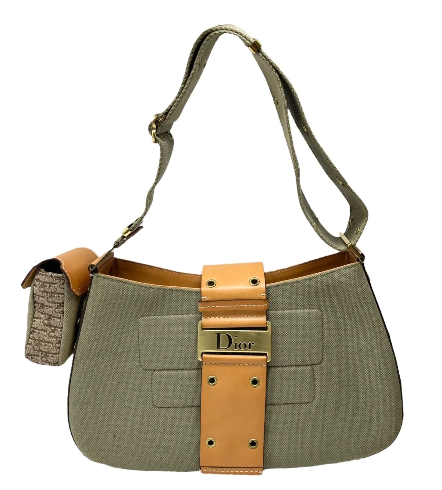 Dior Army Green   Tan Columbus Bag
