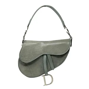Dior Baby Blue Lizard Saddle Bag
