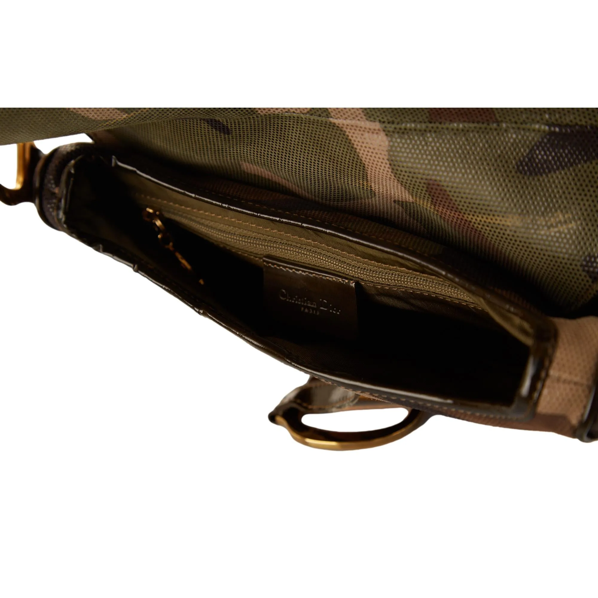 Dior Camo Saddle Bag