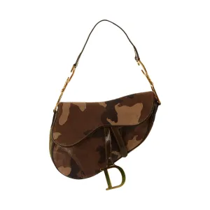 Dior Camo Saddle Bag