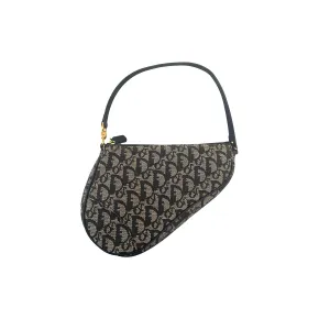 Dior Navy Monogram Mini Saddle