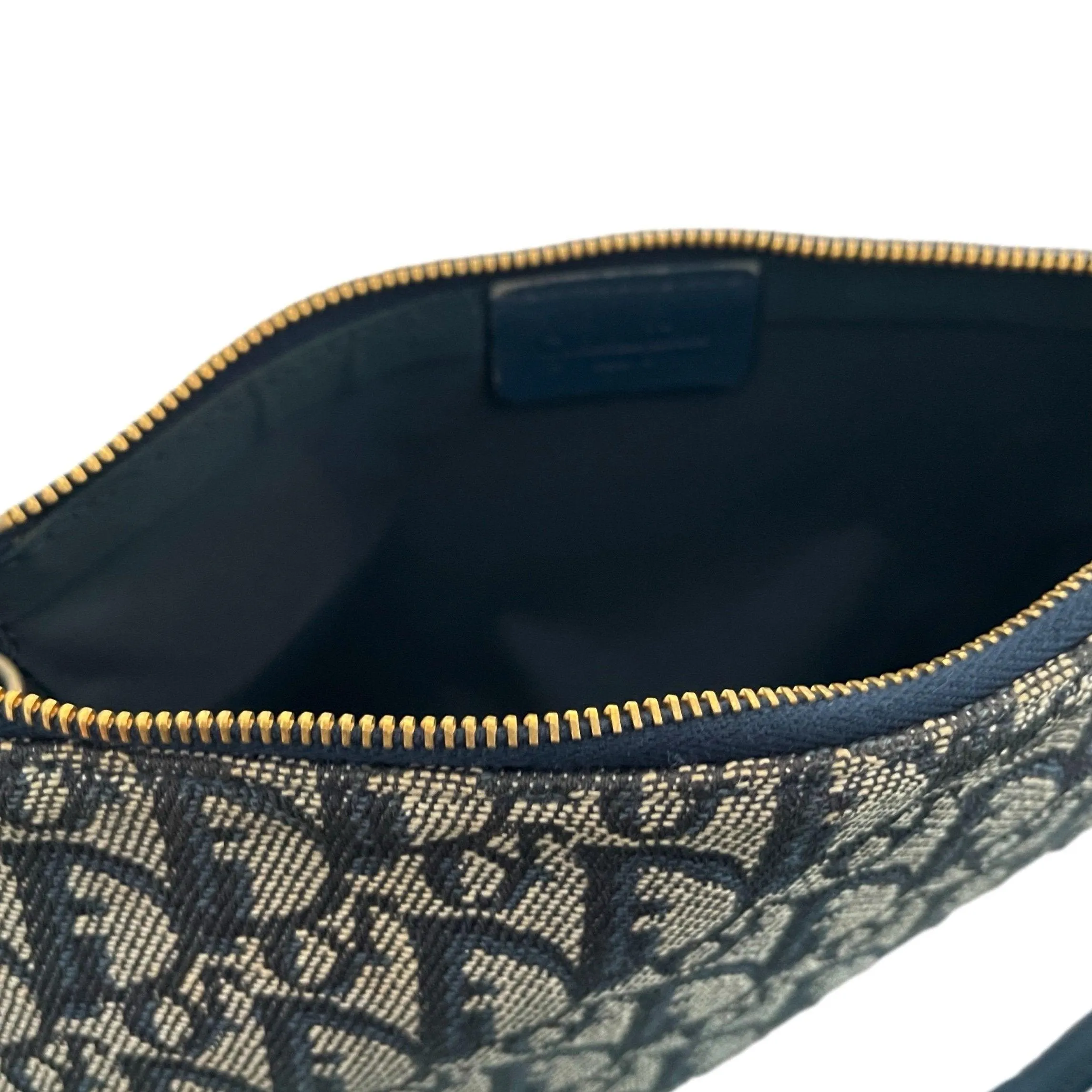 Dior Navy Monogram Mini Saddle