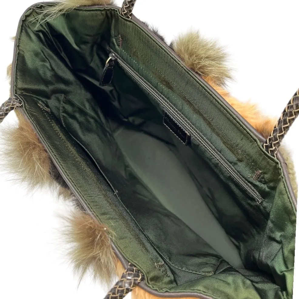 Dior Patchwork Fur Top Handle Bag