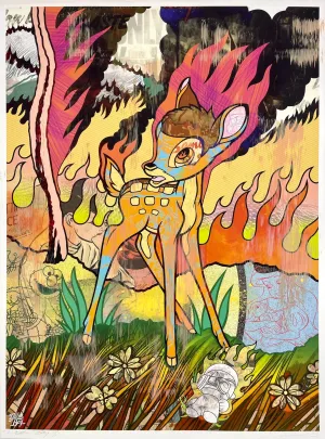 Disney Bambi x California Wildfire
