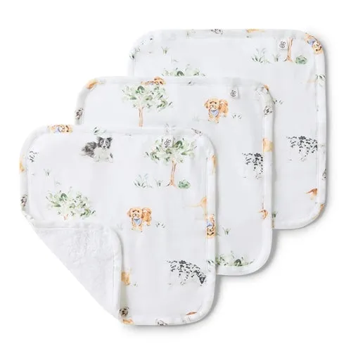 Dog Park Organic Wash Cloth - 3pk