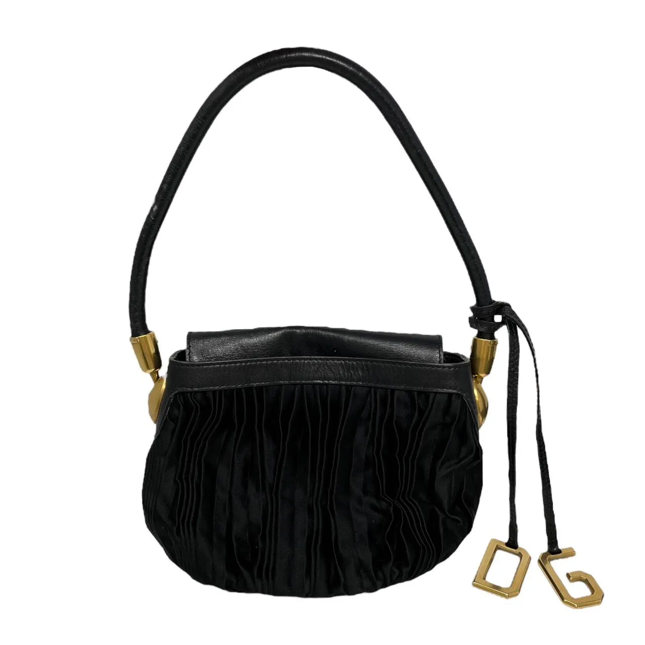 Dolce & Gabbana Black Rouched Mini Shoulder Bag