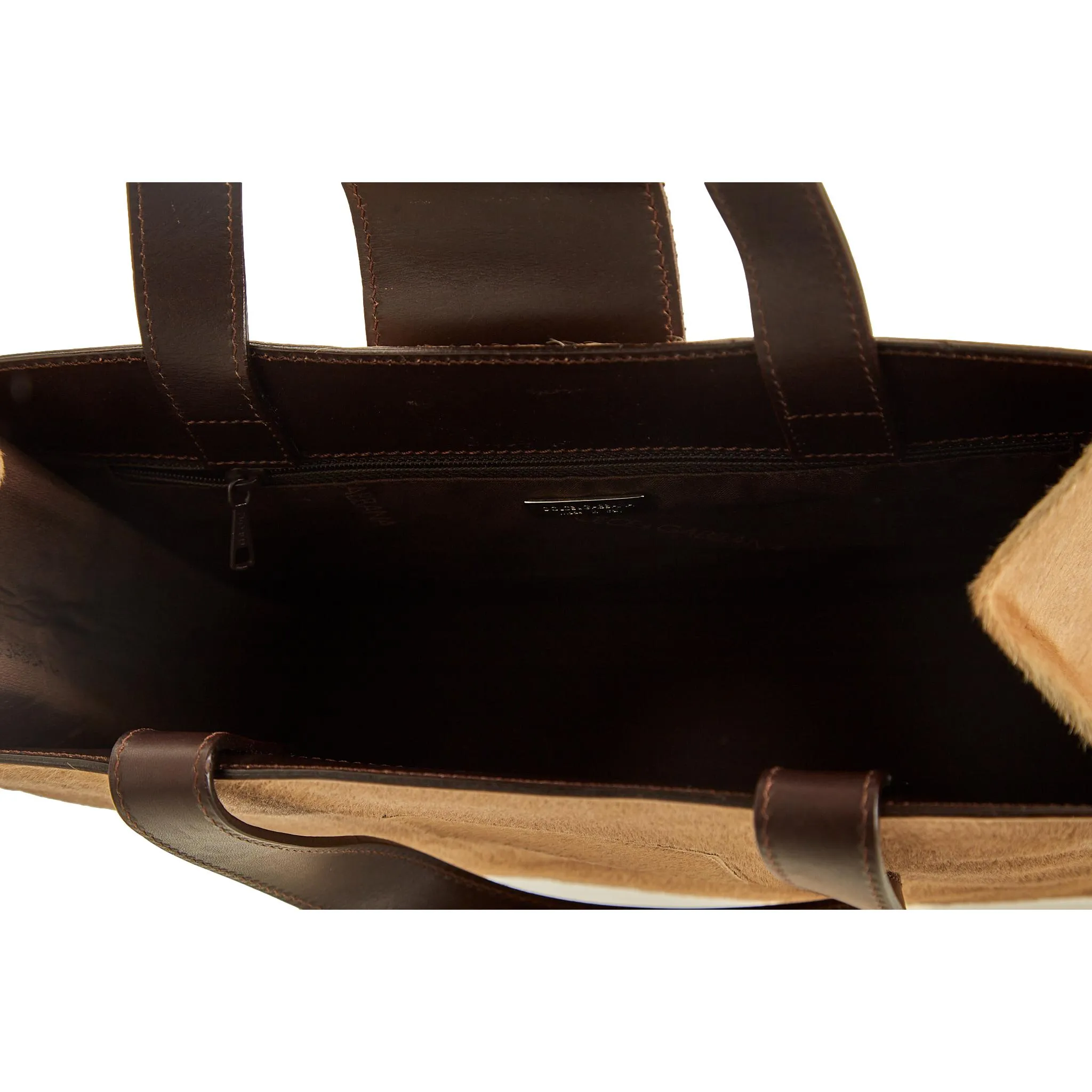 Dolce & Gabbana Brown Calf Hair Shoulder Bag