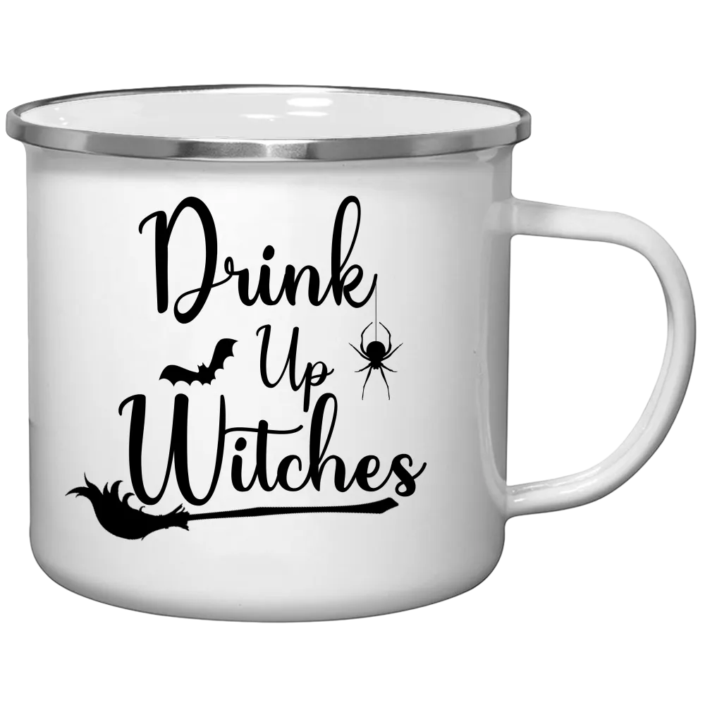 Drink Up Witches Retro Style Tin Mug