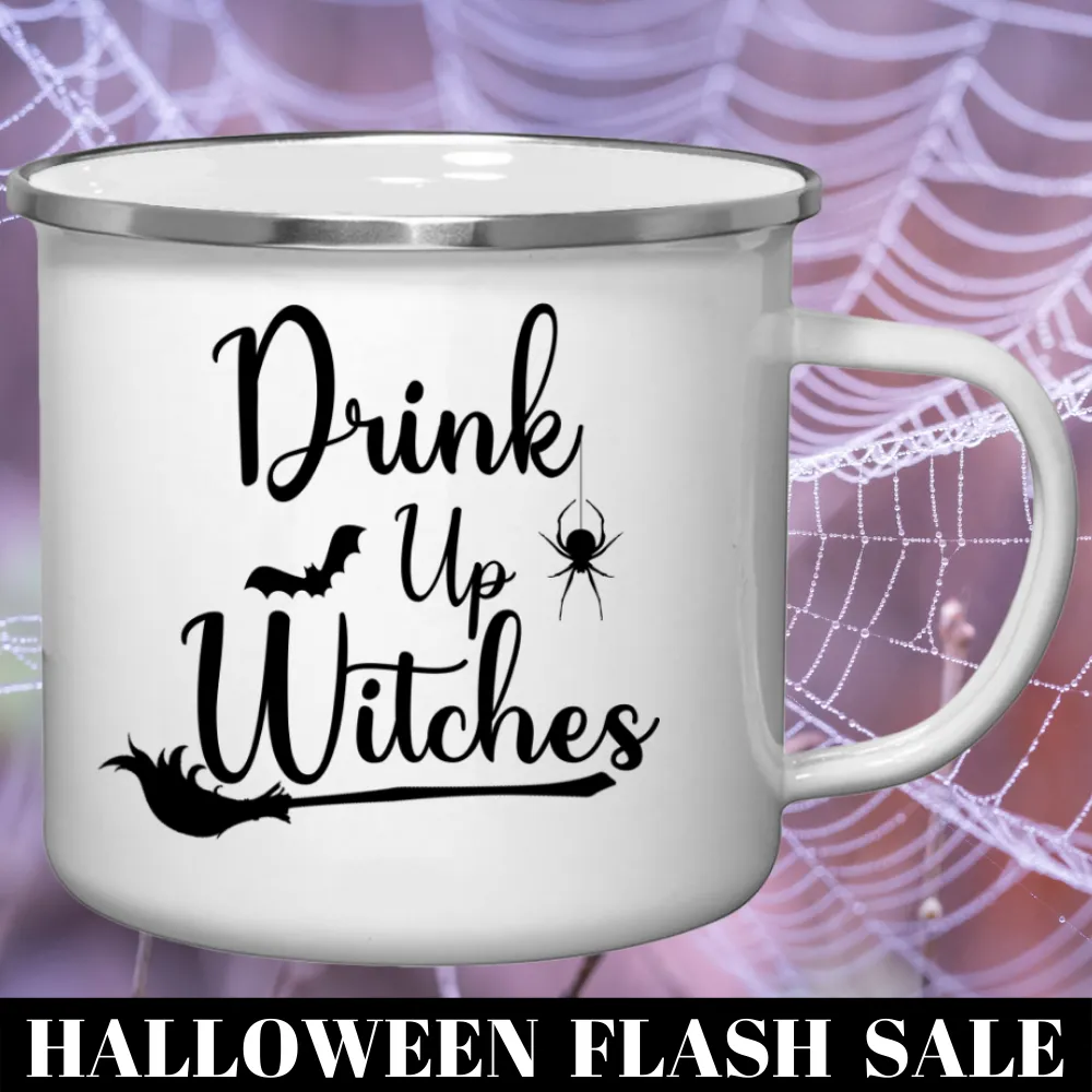 Drink Up Witches Retro Style Tin Mug