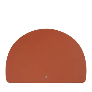 DUDU American leather placemat, breakfast tablecloth lunch, double -sided double -sided, non -slip, crescent 44x30 cm, two -tone