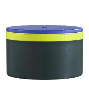 DUDU in Design leather jar of furniture, storage with 10x10cm lid, crooked pod holder.