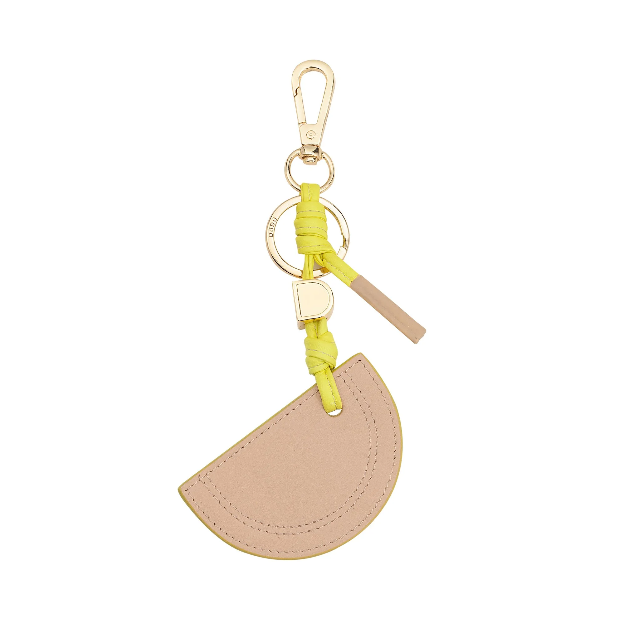 Dudu leather keychain with watermelon, colorful nice keychain, with ring and carabiner, design keychain
