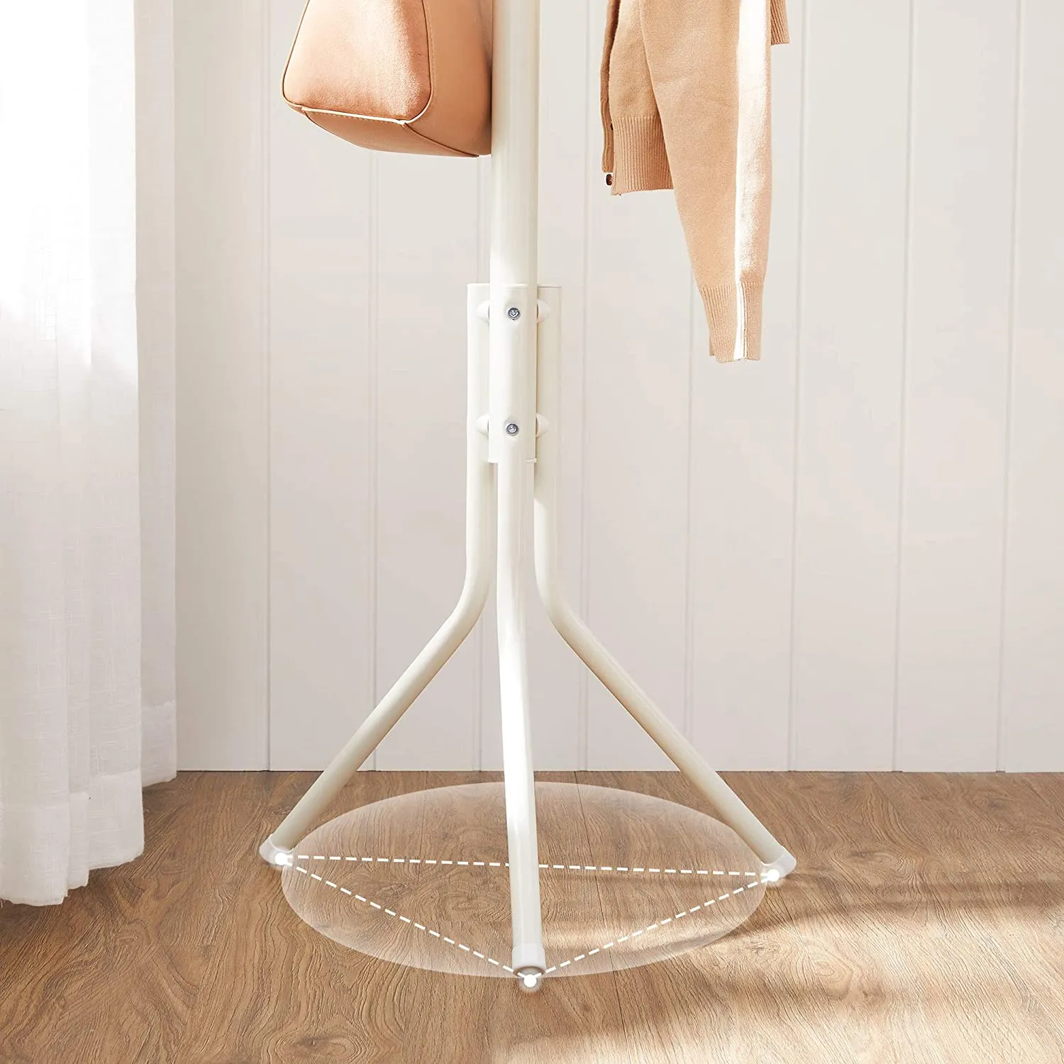 Easton Coat Rack Stand - Cream