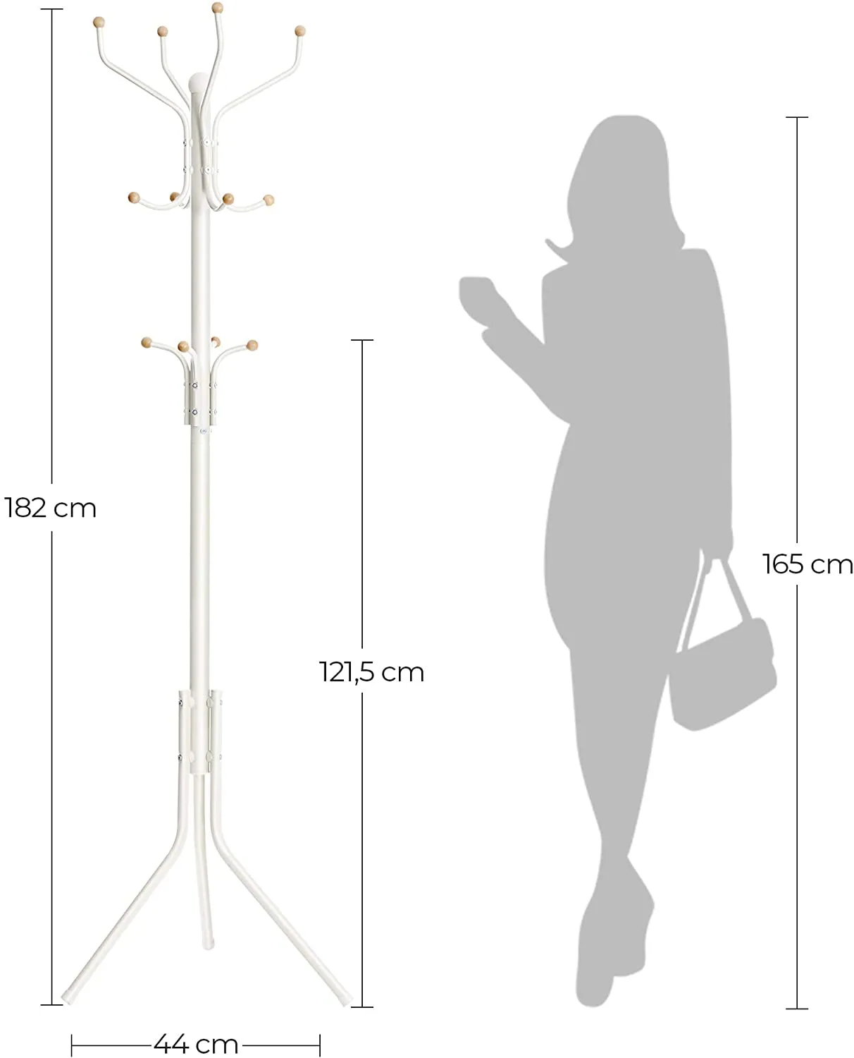 Easton Coat Rack Stand - Cream