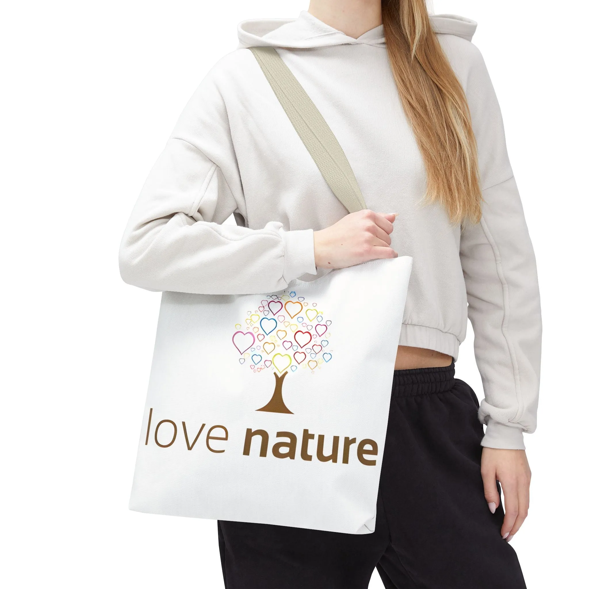 Eco-Friendly Love Nature Tote Bag - Perfect for Nature Lovers & Eco-Conscious Shoppers