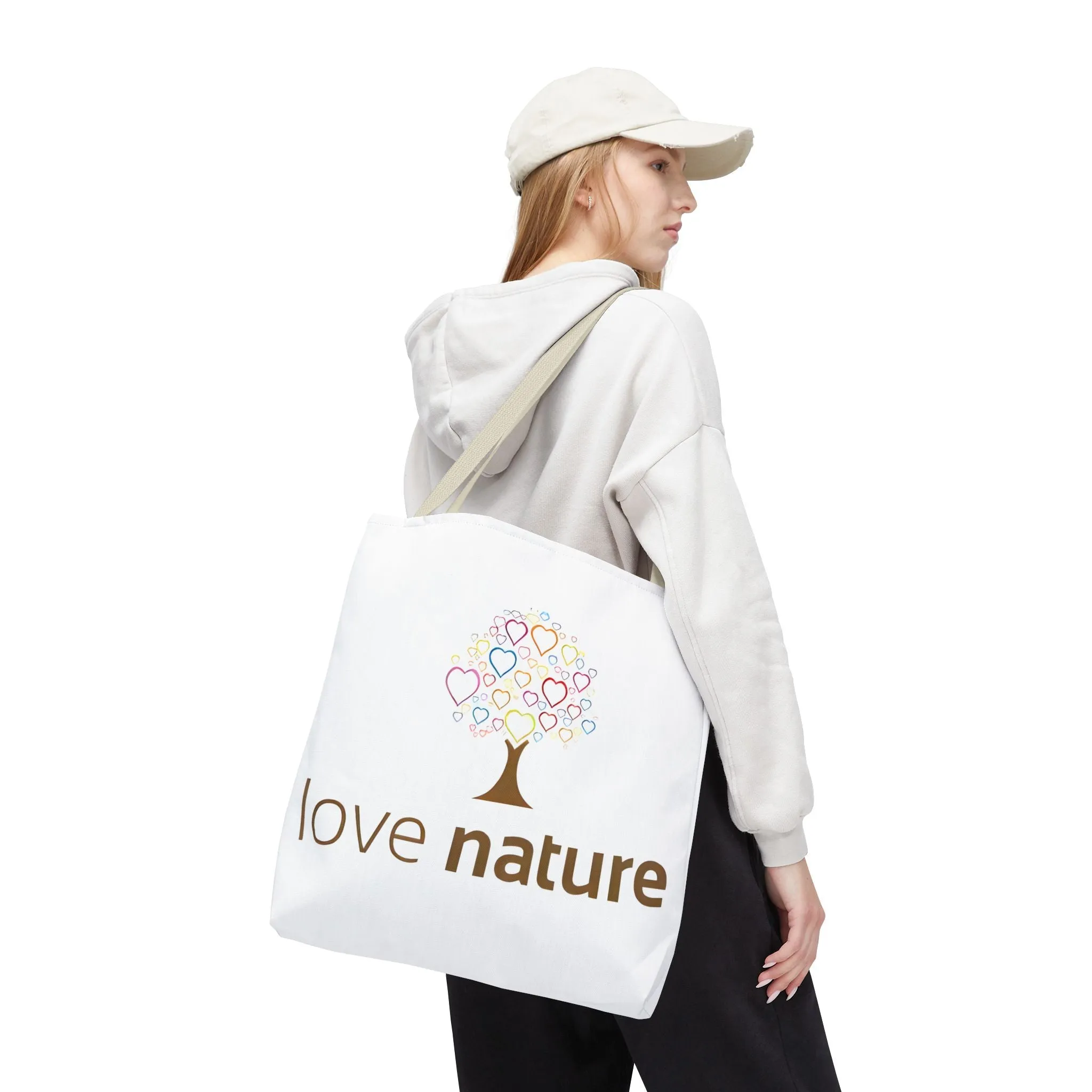 Eco-Friendly Love Nature Tote Bag - Perfect for Nature Lovers & Eco-Conscious Shoppers